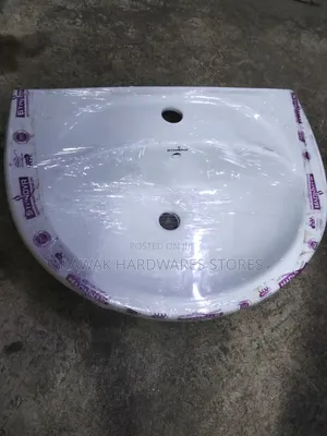 White Wall Hung Basin With Pedestrial Stand