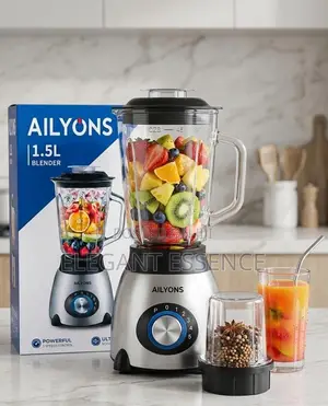 2 in 1 Blender With Grinding Machine and Glass Jug - 1.5 LTRS - 400W