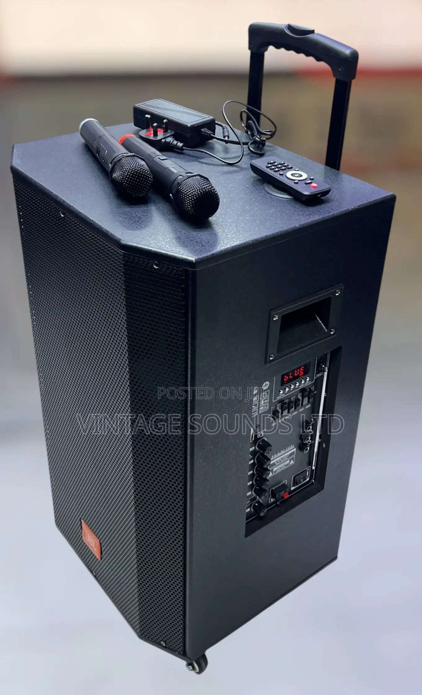 JBL A1503 15" Portable PA Trolley Speaker -With 2 Wireless Mics