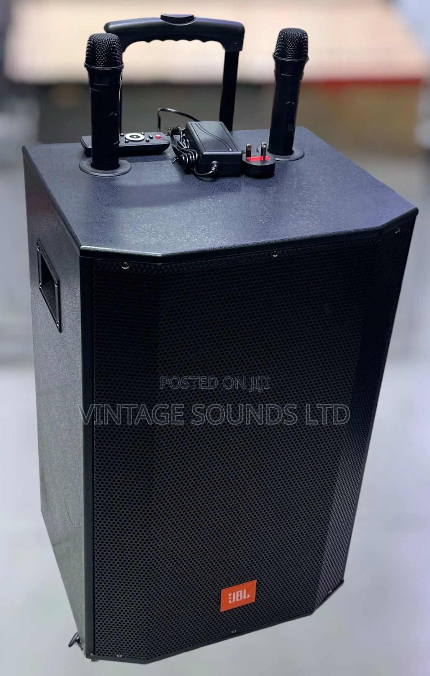 JBL A1503 15" Portable PA Trolley Speaker -With 2 Wireless Mics