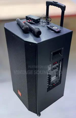 JBL A1503 15" Portable PA Trolley Speaker -With 2 Wireless Mics