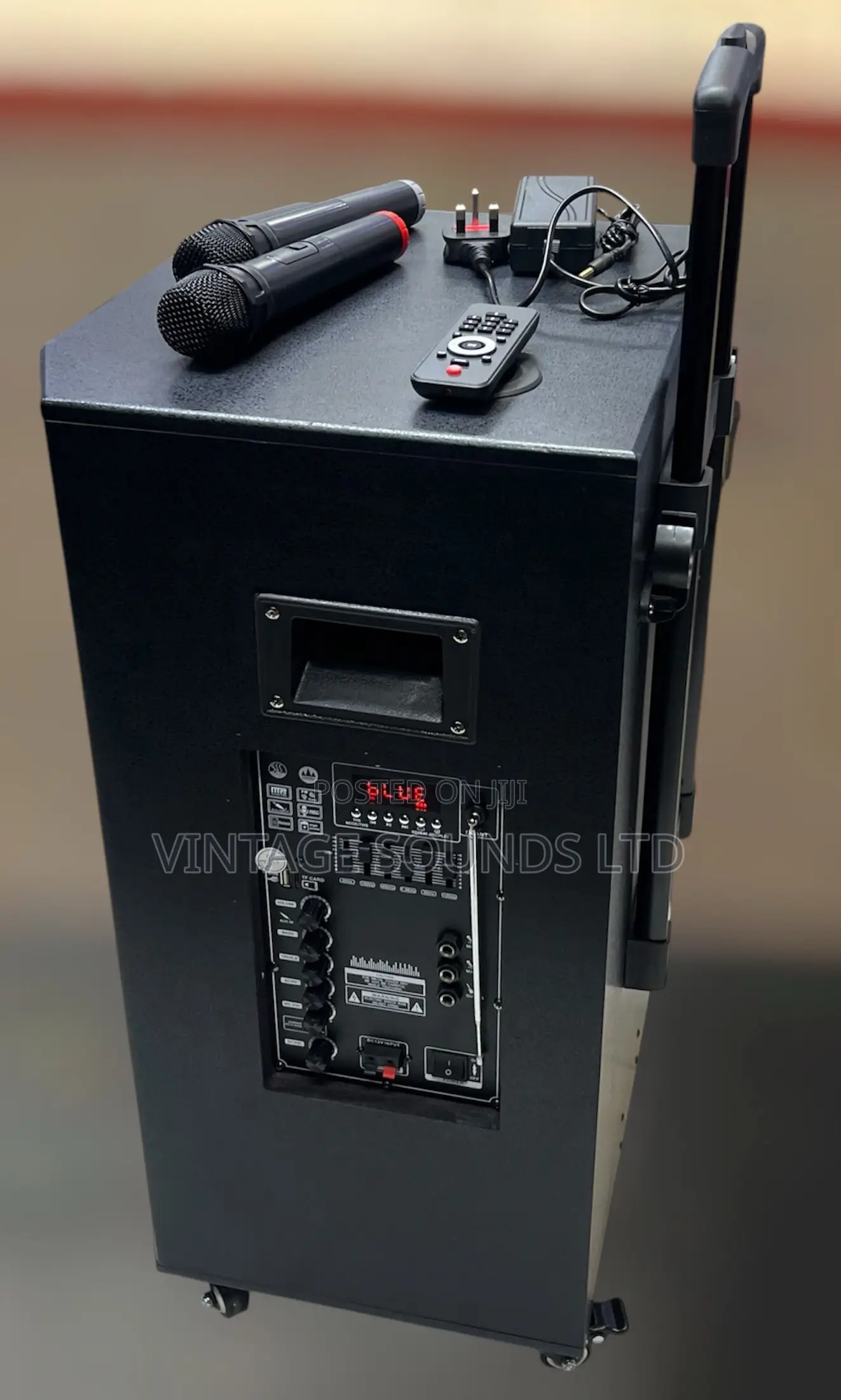 JBL 15-Inch Rechargeable Trolley Speaker (3200W Peak) + Dual Mics