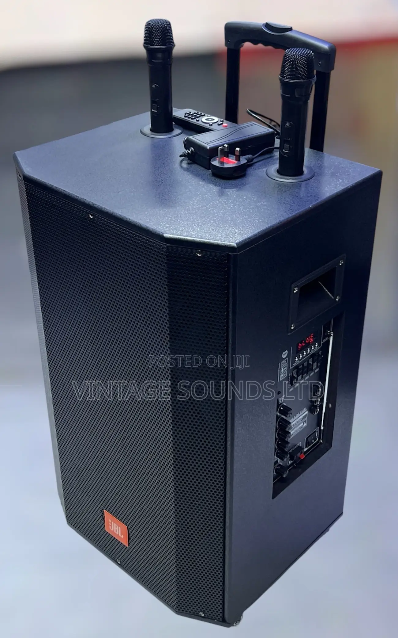 JBL 15-Inch Rechargeable Trolley Speaker (3200W Peak) + Dual Mics