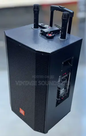 15-Inch Rechargeable Trolley Speaker (A1503) With 2 Wireless Mic BT