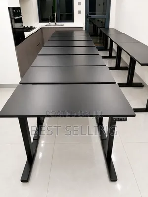 Modern 1.2 MTRS Black Adjustable Height Desk