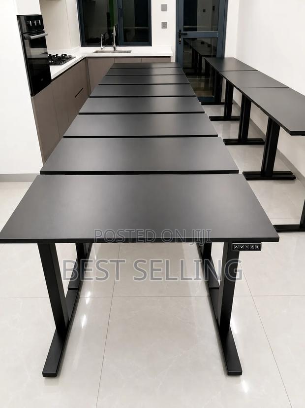 Modern 1.2 MTRS Black Adjustable Height Desk