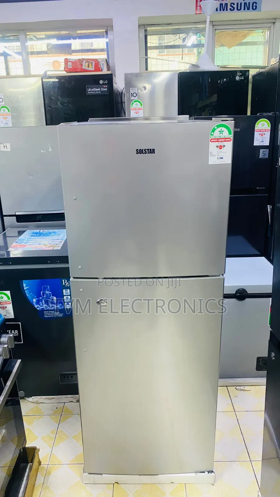 Solstar 197L Double Door No Frost Refrigerator RF 276h-Tdslbb