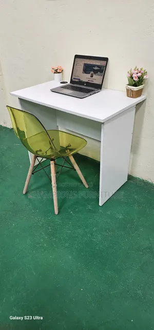 0.9M Study Desk and Acrylic Chair Combo