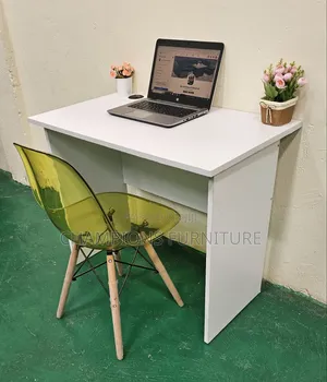 0.9M Study Desk and Acrylic Chair Combo