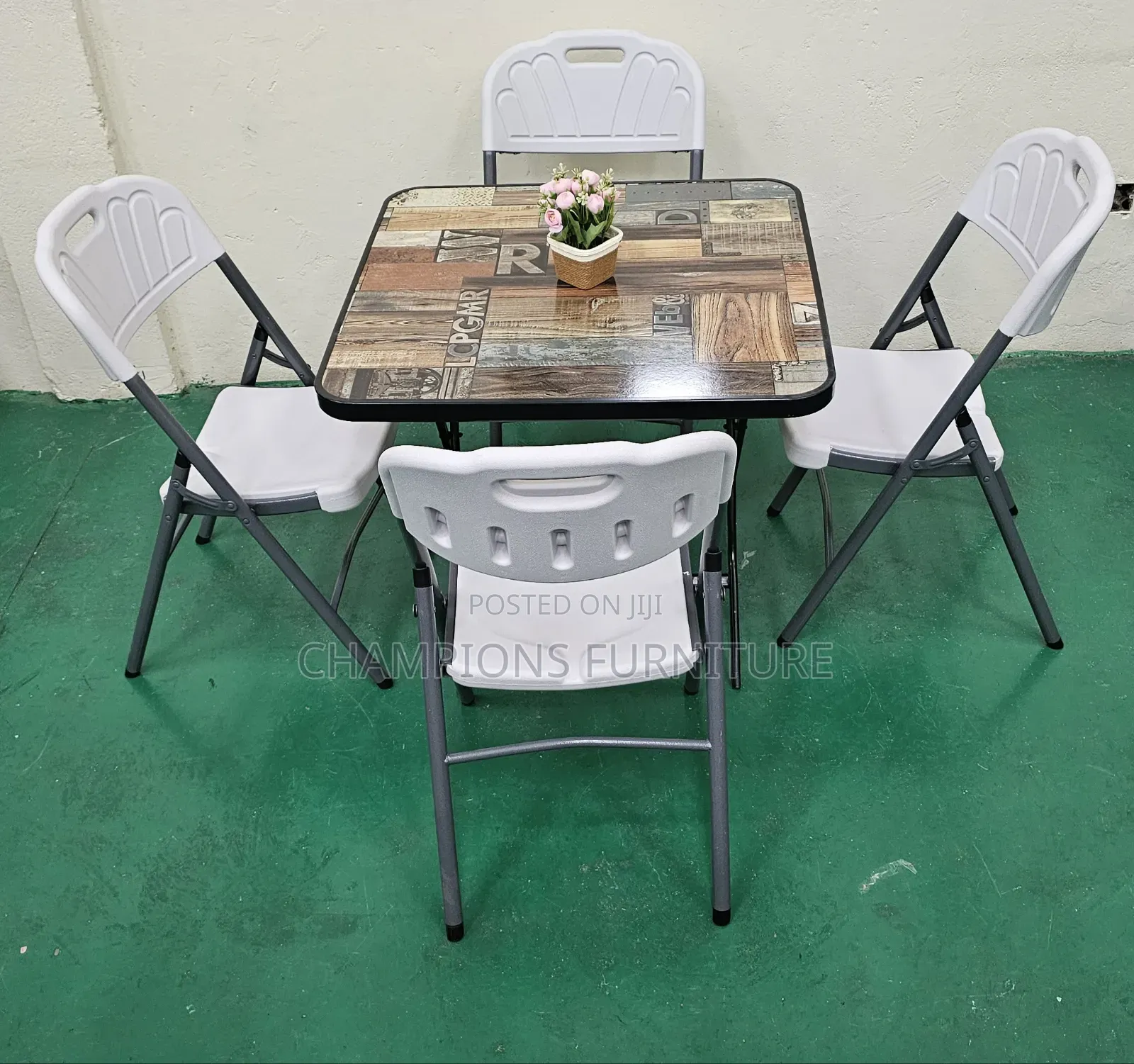 Rustic 5-Piece Outdoor Dining Set