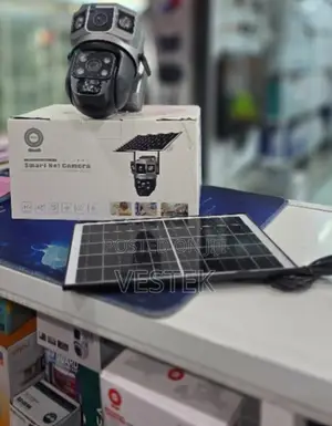 V380 4G Solar Powered Dual Lens Camera – Dual Screen PTZ Surveillance