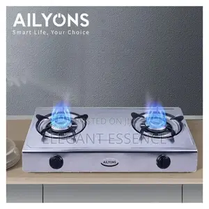 AILYONS 2 Burner Cooktop Stainless Steel Gas Cooker With Auto Ignition