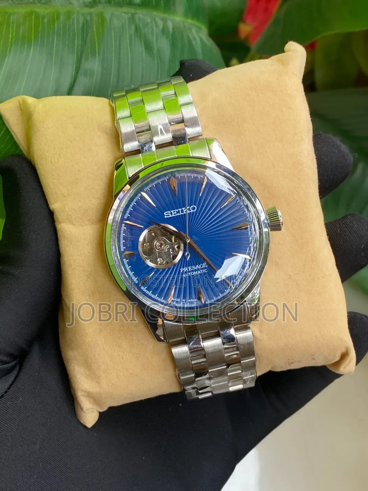 Blue Face Seiko Presage Automatic Stainless Steel Watch