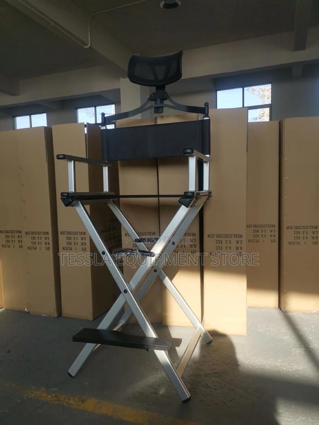 Tall Aluminum Frame Makeup Artist Director's Chair