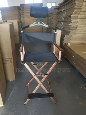 Tall Aluminum Frame Makeup Artist Director's Chair