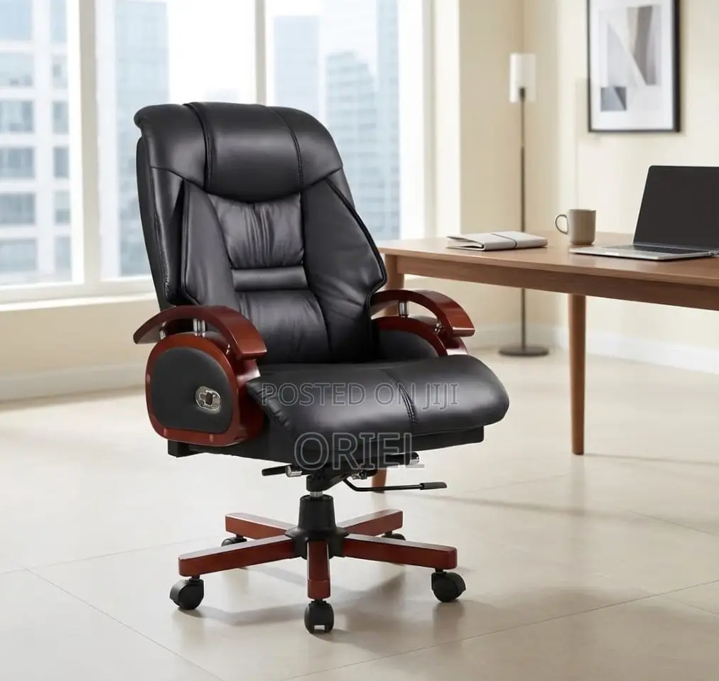 Office Chair : Ergonomic Recliner Manager Leather Chair