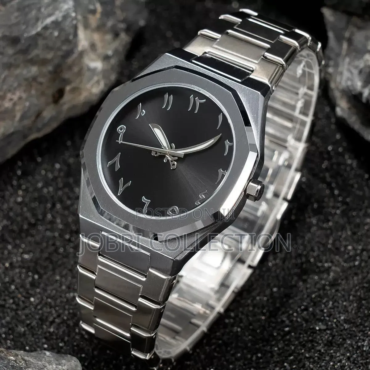 Silver Arabic Aura Gents Watch