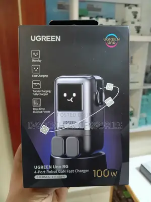 UGREEN Uno 100W 4-Port USB C Wall Charger GaN Fast Charging Block.