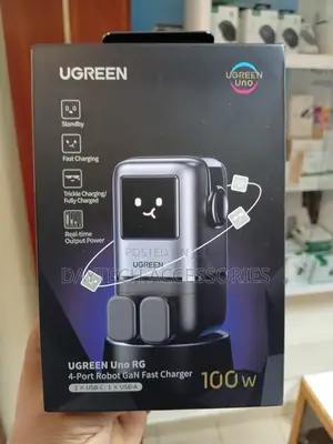 UGREEN Uno 100W 4-Port USB C Wall Charger GaN Fast Charging Block.