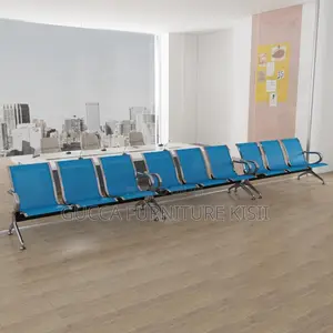 Reception Bench; 3 Link Non-Padded Metallic Waiting Bench