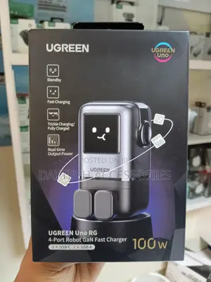 Ugreen Uno RG 4-Port Robot 100W GaN Fast Charger (Grey)