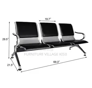 Office Bench; 3-Seater Steel Waiting Bench