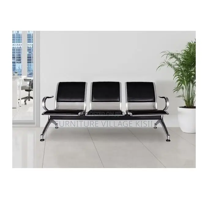 Office Bench; 3-Seater Steel Waiting Bench