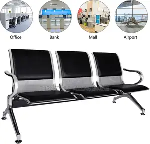Office Bench; 3-Seater Steel Waiting Bench