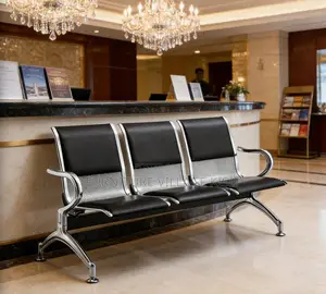 Office Bench; 3-Seater Steel Waiting Bench