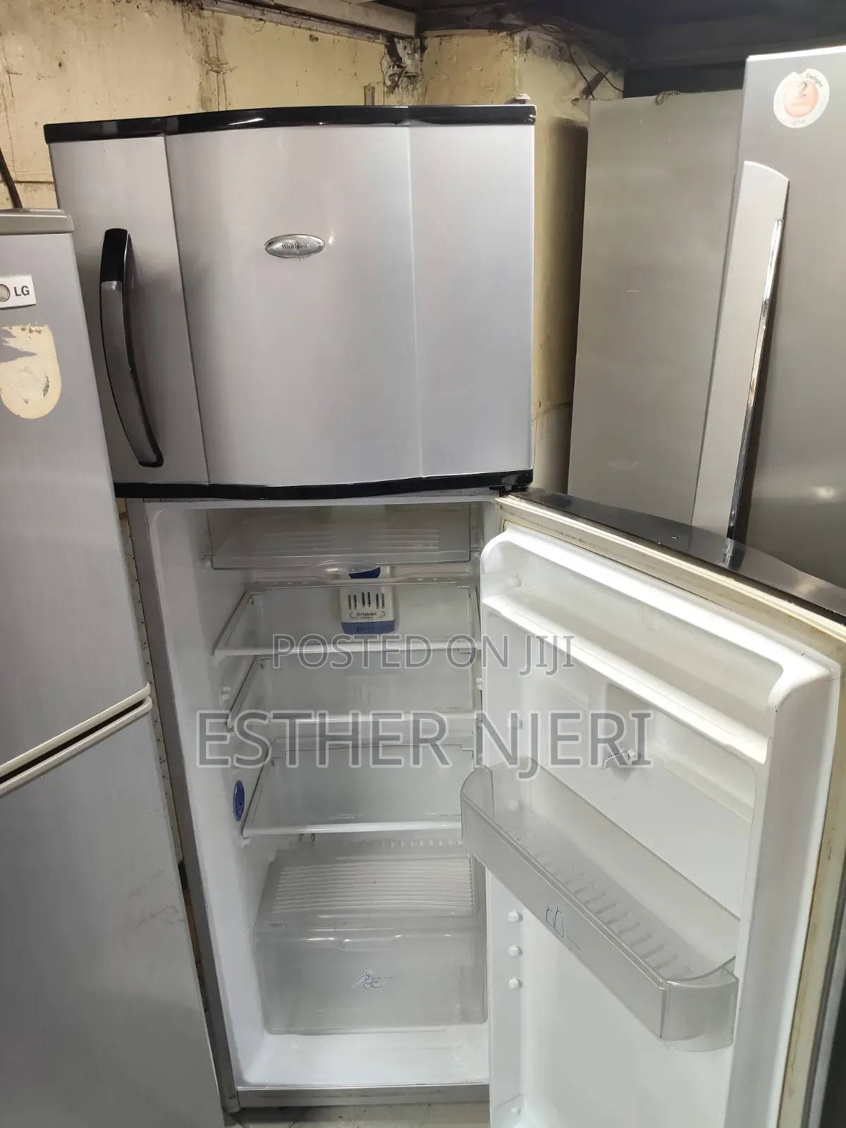 Whirlpool Silver Double Doors Ex UK Fridge