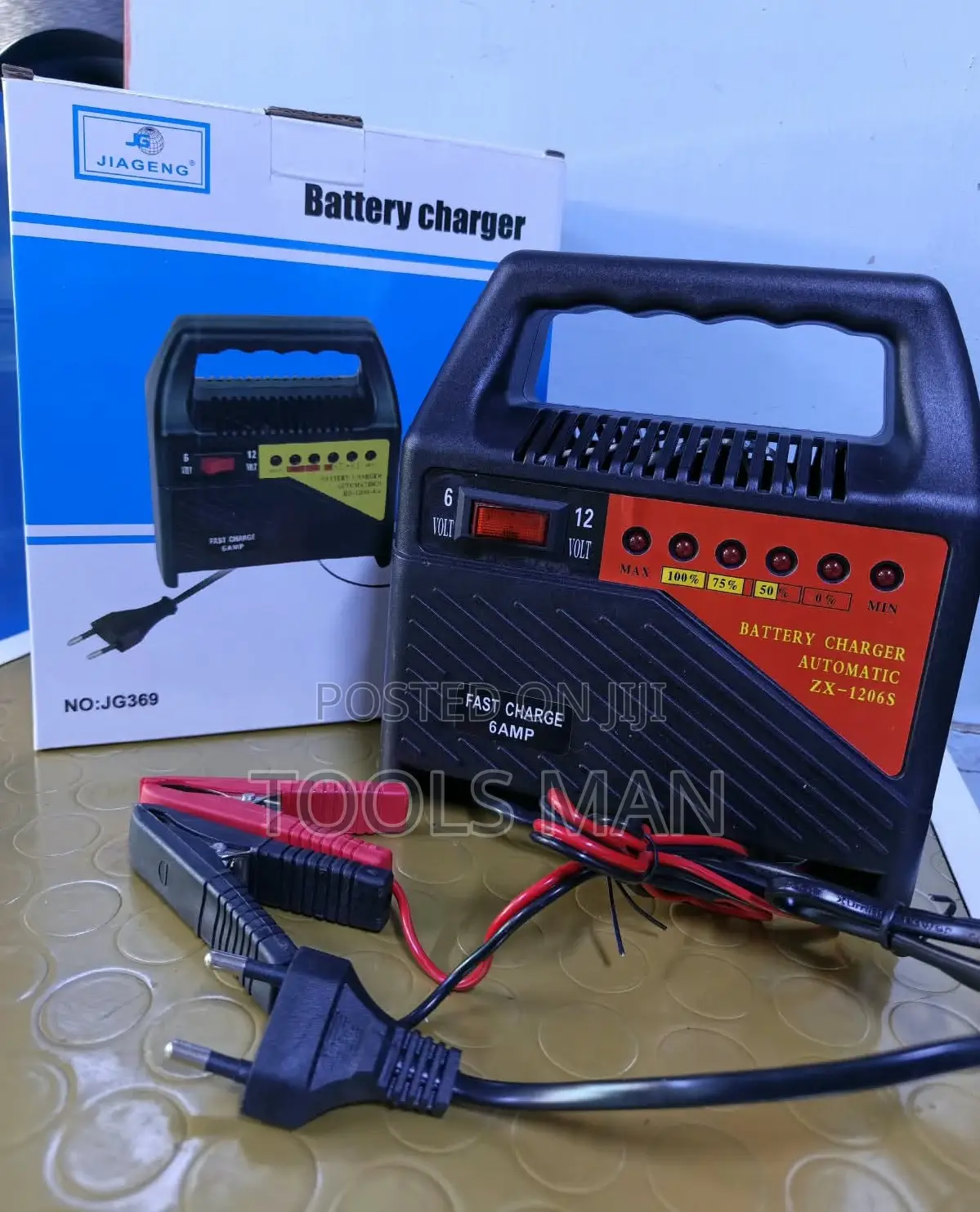 Car Battery Charger 12v/6v - Jiageng 6A Fast Automatic