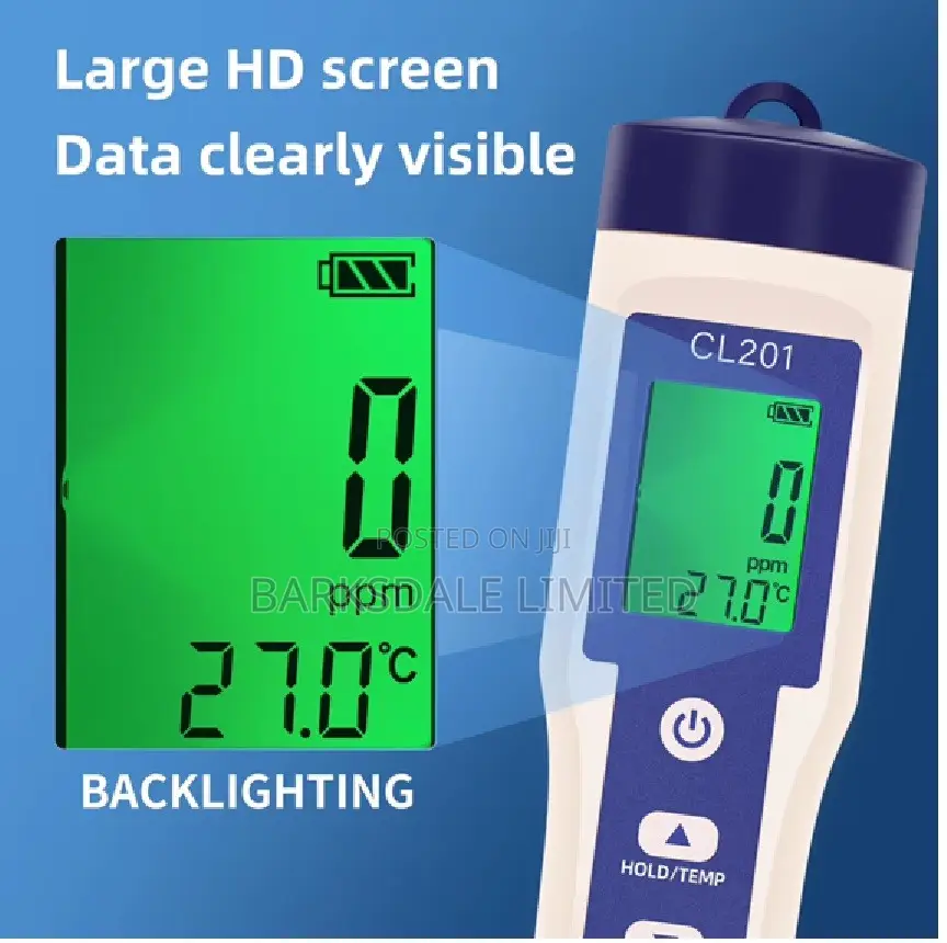 CL2 Temp Meter Ster Pool Drinking AquariumsDigital Chlorine Water Te