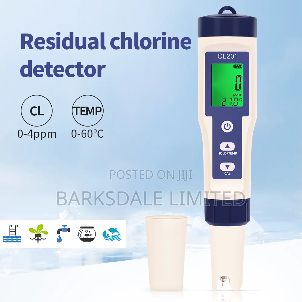 CL2 Temp Meter Ster Pool Drinking AquariumsDigital Chlorine Water Te