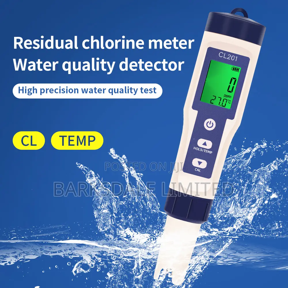 CL2 Temp Meter Ster Pool Drinking AquariumsDigital Chlorine Water Te