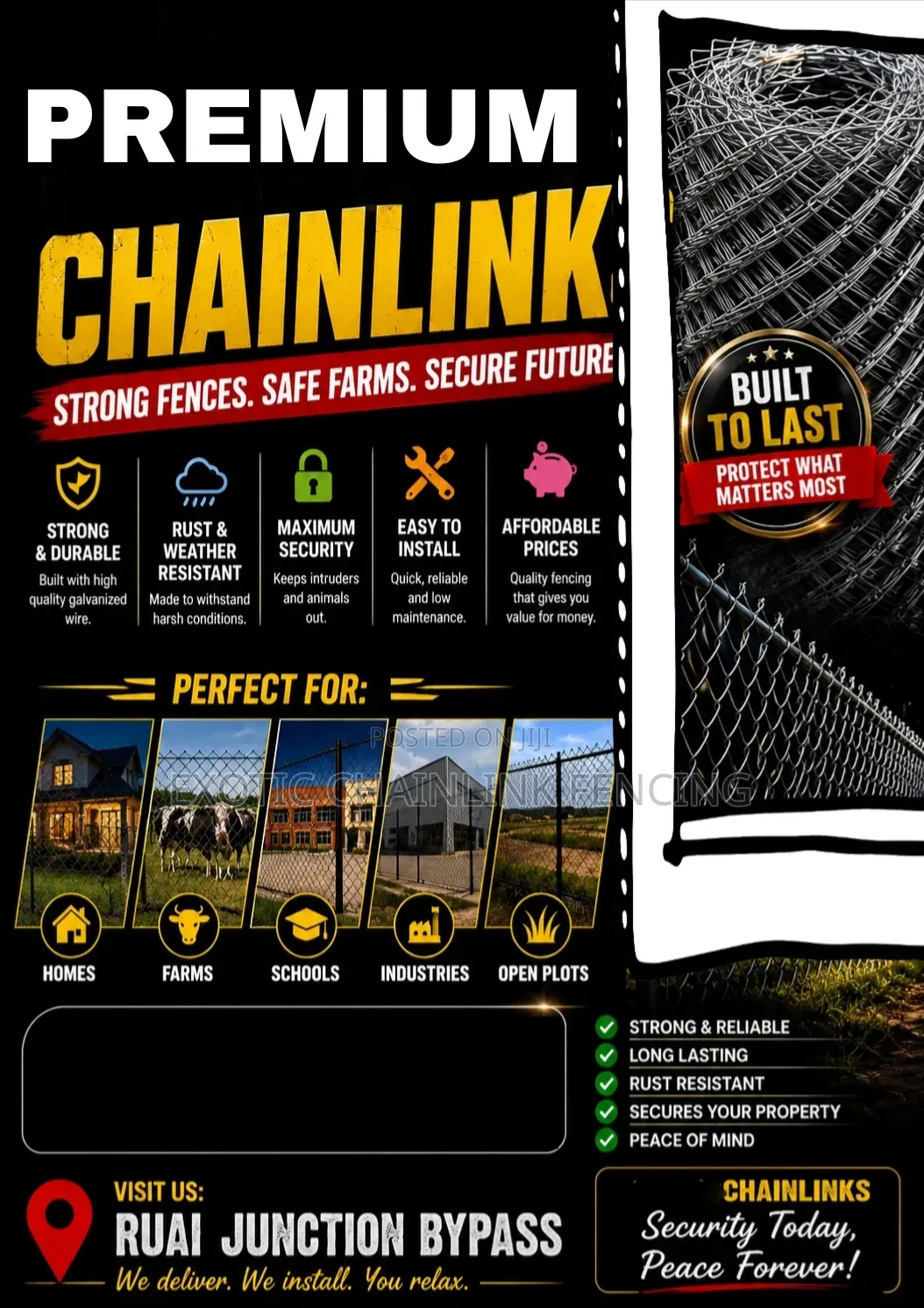 GI Chainlink 6ft Heavy Gauge 50X50MM