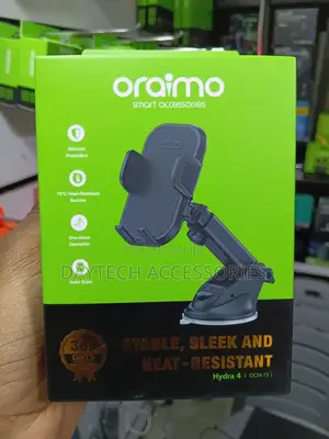 Oraimo Hydra 4 Super Suction Flexible Car Phone Mount - Black