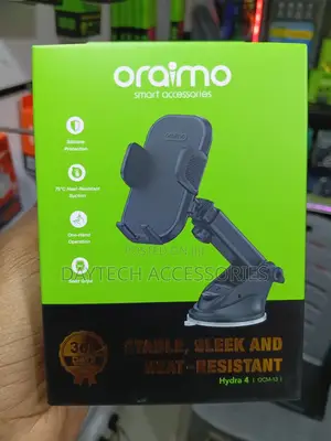 Oraimo Hydra 4 Super Suction Flexible Car Phone Mount - Black