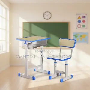 Home Desk; Adjustable Home Schooling Study Desk Chair Set
