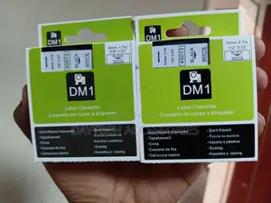 Dymo Compatible Label Tape 9mm Black on White – 9mm X 7m