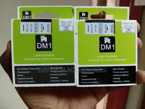 Dymo Compatible Label Tape 9mm Black on White – 9mm X 7m