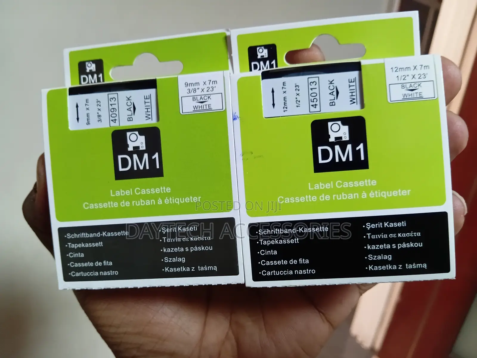 Dymo Compatible 12mm Black on White Label Tape (12mm X 7m)