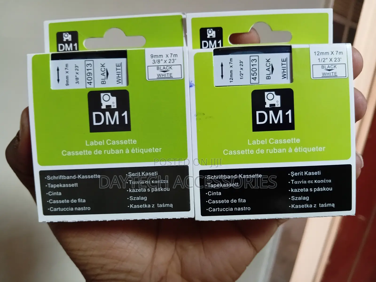 Dymo Compatible 12mm Black on White Label Tape (12mm X 7m)