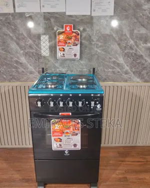 Euroken 50x55cm Standing Cooker, 3 Gas Burners + 1 Electric Hotplate,