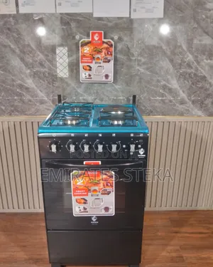 Euroken 50*55, 3 Gas Jet Burners + 1 Hot Plate, Electric Oven Standing