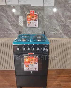 Euroken 50*55, 3 Gas Jet Burners + 1 Hot Plate, Electric Oven Standing