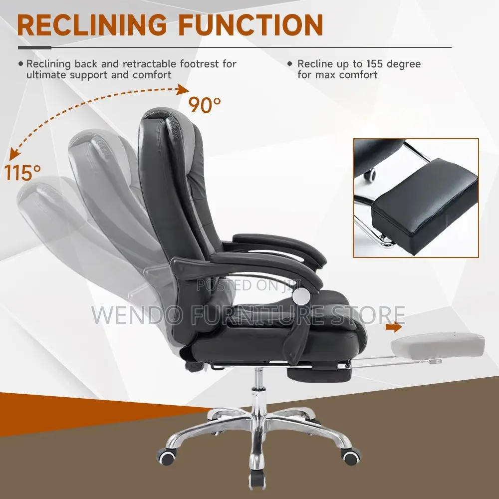 Office Chairs; Leather Executive High Backrest Director Manage Chair