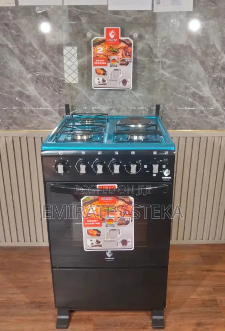 Euroken 50*55 3Gas Jet Valve Burners+1 Hot Plate, Electric Oven