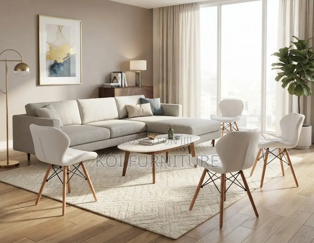 Dining Chairs; Aethestic Modern Padded Eames Chair