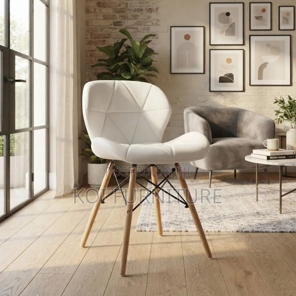 Dining Chairs; Aethestic Modern Padded Eames Chair