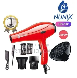 Nunix HD-01C Blow Dry Hair Dryer With Accessories at 